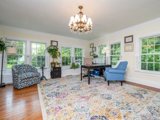 Chandelier, Home Office, Interior, Wood Texture Flooring