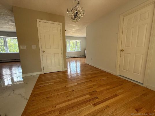 Chandelier, Empty room, Interior, Marble, Wood Texture Flooring
