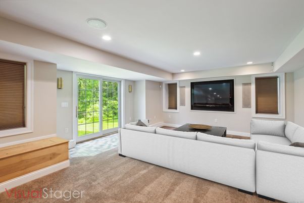 Interior, Living room, Recessed Lighting