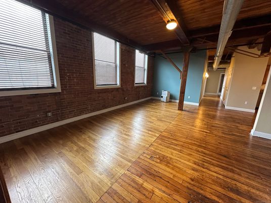 Empty room, Interior, Stone Walls, Wooden Beams, Wooden Ceilings, Wood Texture Flooring