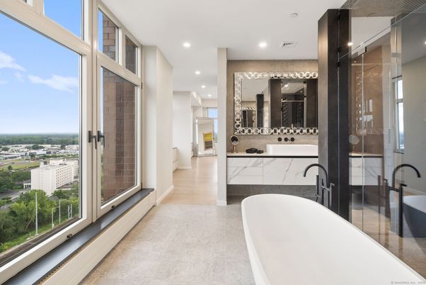Bathroom, Free Standing Baths, Interior, Recessed Lighting