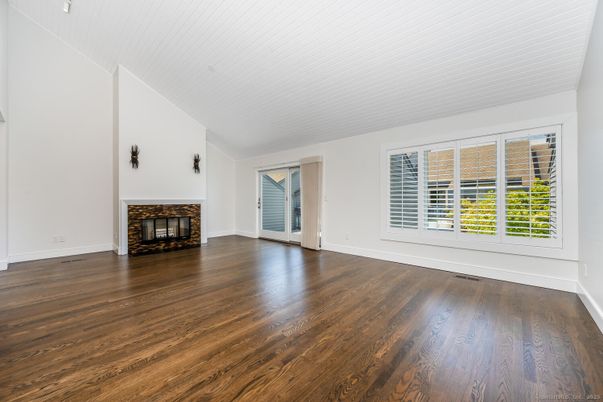 Empty room, Fireplace, Interior, Wood Texture Flooring