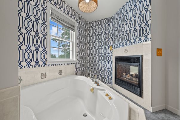 Bathroom, Fireplace, Interior