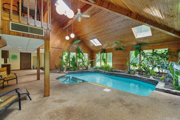 Interior, Pool, Wooden Ceilings, Wooden Walls