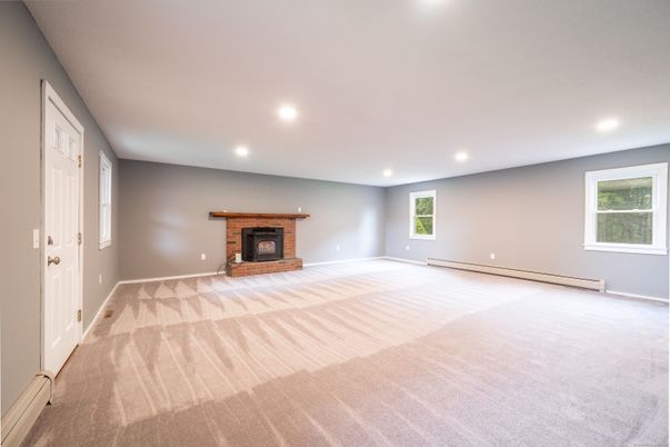 Empty room, Fireplace, Interior, Recessed Lighting