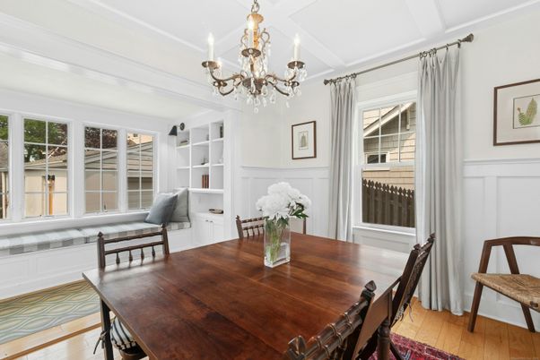 Chandelier, Dining room, Interior, Wood Texture Flooring