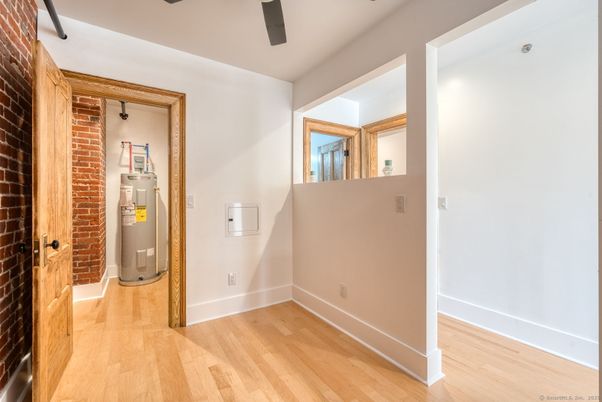 Empty room, Interior, Stone Walls, Wood Texture Flooring
