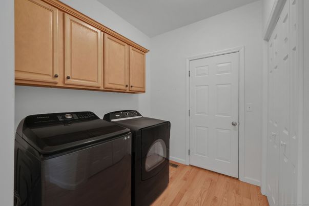 Interior, Washer, Wood Texture Flooring