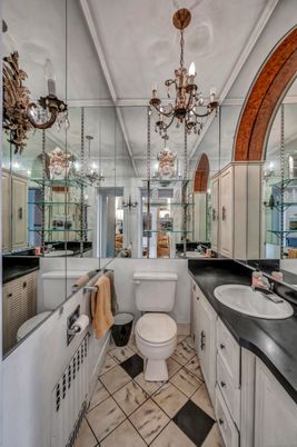 Bathroom, Chandelier, Dual Sink Vanities, Interior