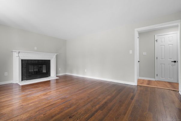 Empty room, Fireplace, Interior, Wood Texture Flooring