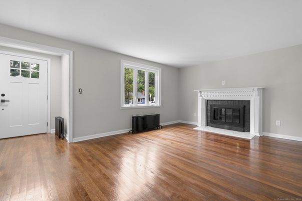Empty room, Fireplace, Interior, Wood Texture Flooring