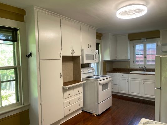 Interior, Kitchen, Washer, Wood Texture Flooring