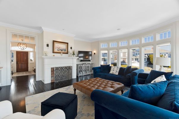 Chandelier, Fireplace, Interior, Living room, Wood Texture Flooring