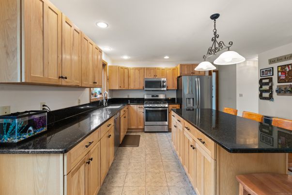 Interior, Kitchen, Pendant Lights, Recessed Lighting, Stainless Steel Appliances