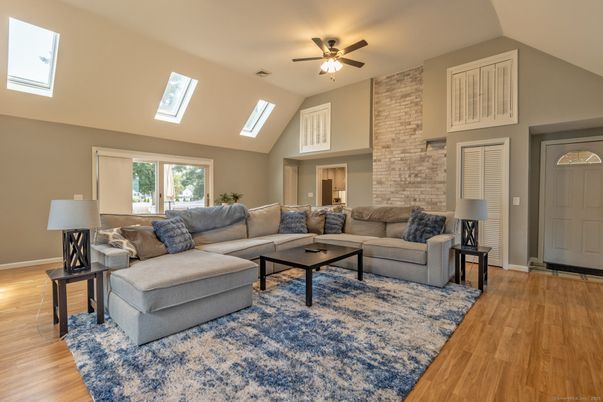 Interior, Living room, Stone Walls, Wood Texture Flooring