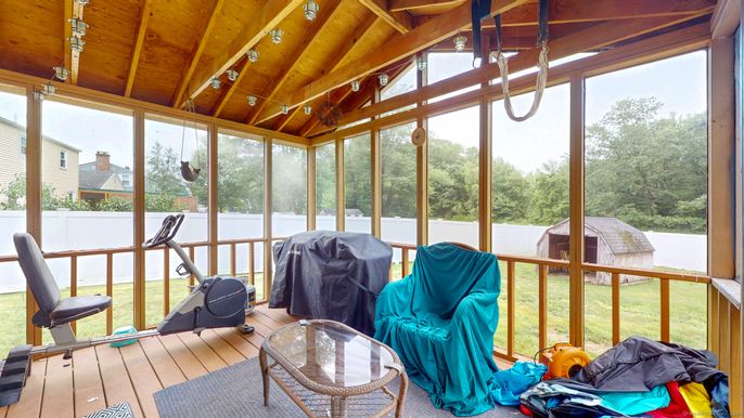 Interior, Sun Room, Wooden Beams, Wooden Ceilings, Wood Texture Flooring