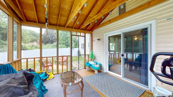 Interior, Sun Room, Wooden Beams, Wooden Ceilings, Wood Texture Flooring
