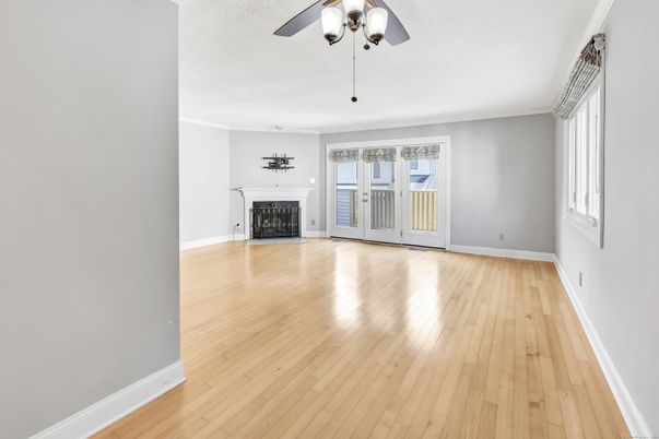 Empty room, Fireplace, Interior, Wood Texture Flooring