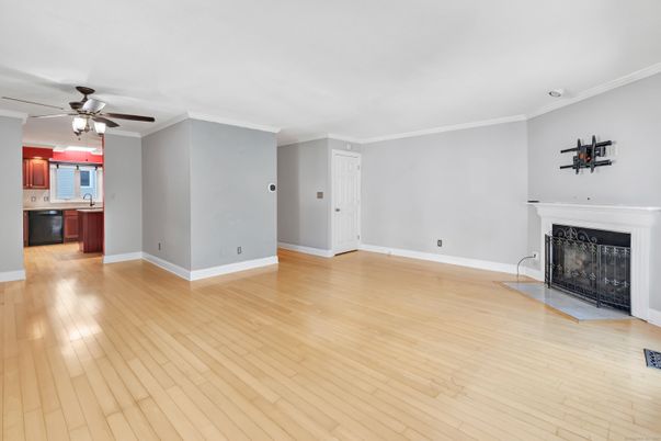 Empty room, Fireplace, Interior, Wood Texture Flooring