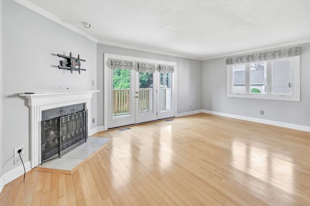 Empty room, Fireplace, Interior, Wood Texture Flooring