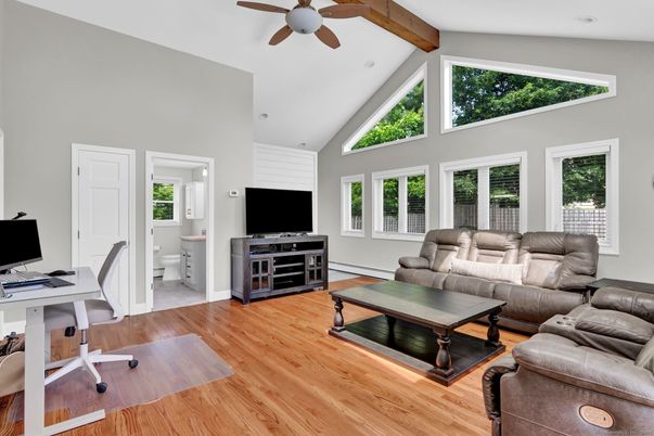 Home Office, Interior, Living room, Wooden Beams, Wood Texture Flooring
