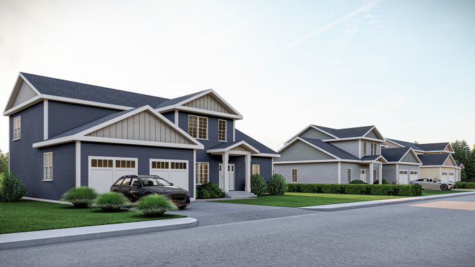 Attached, Exterior, Facade, Farmhouse