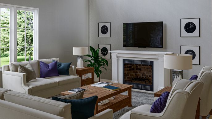 Fireplace, Interior, Living room
