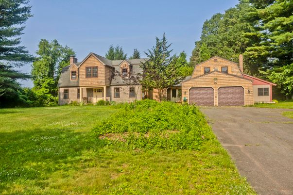 Attached, Backyard, Exterior, Facade, Brick Facade, French Provincial