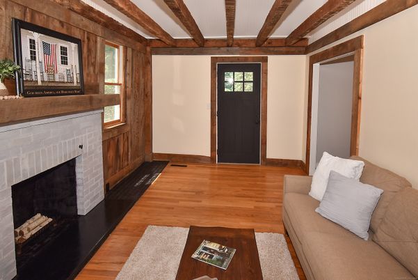 Fireplace, Interior, Wood Texture Flooring