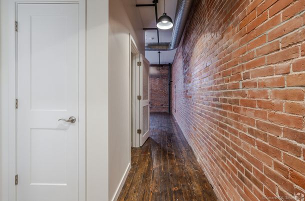 Interior, Stone Walls, Wood Texture Flooring