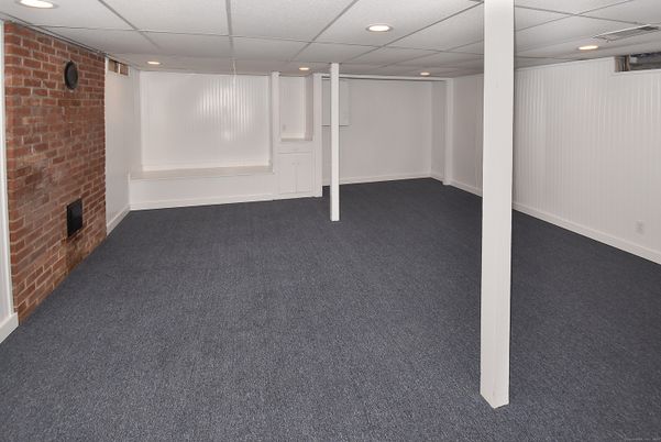 Empty room, Interior, Recessed Lighting, Stone Walls
