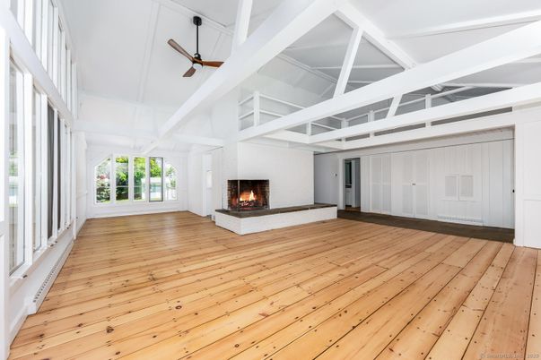 Empty room, Fireplace, Interior, Wood Texture Flooring