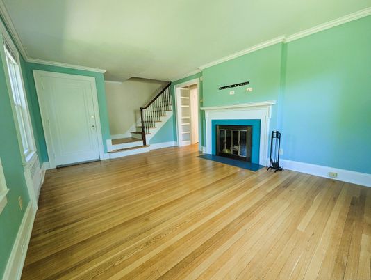 Empty room, Fireplace, Interior, Wood Texture Flooring