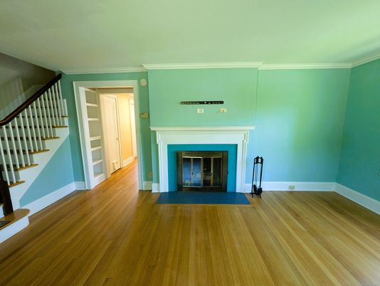 Empty room, Fireplace, Interior, Wood Texture Flooring