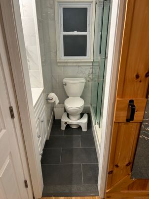 Bathroom, Glass Shower, Interior, Marble Walls