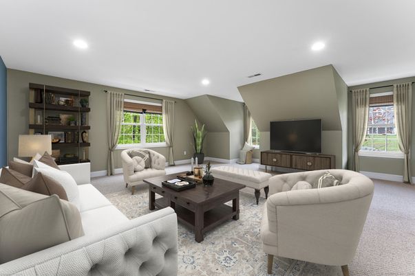 Interior, Living room, Recessed Lighting