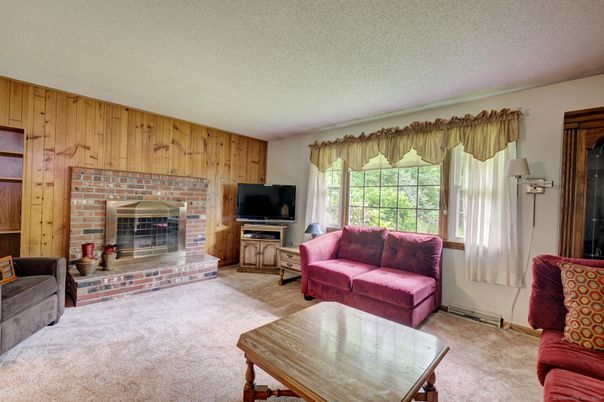 Fireplace, Interior, Living room, Wooden Walls