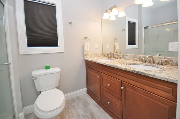 Bathroom, Dual Sink Vanities, Glass Shower, Interior