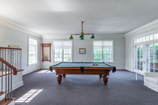 Billiard Table, Game Room, Interior, Pendant Lights
