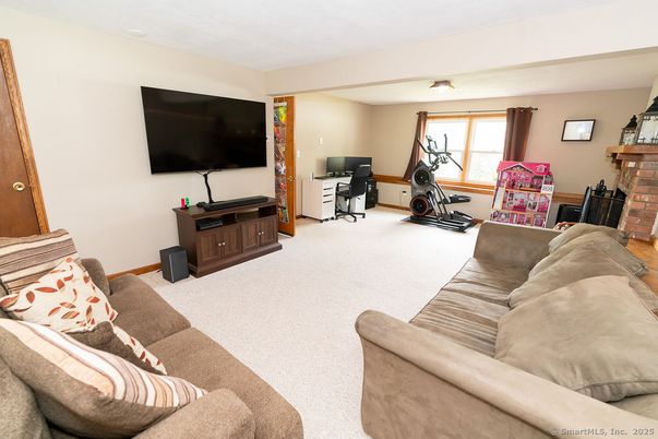 Fireplace, Fitness Equipment, Home Office, Interior, Living room