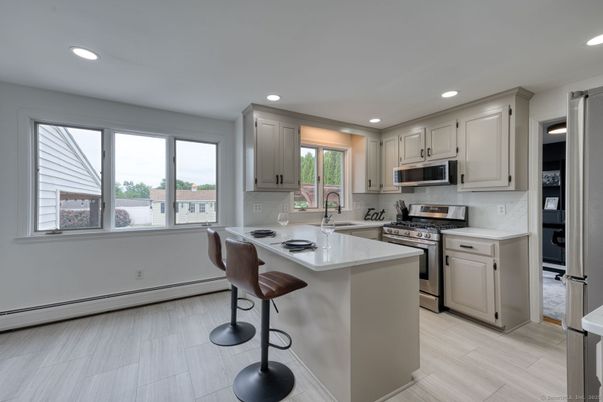 Interior, Kitchen, Recessed Lighting, Stainless Steel Appliances