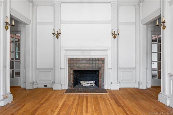 Fireplace, Interior, Wood Texture Flooring