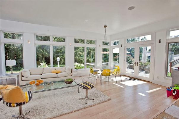 Interior, Living room, Pendant Lights, Sun Room, Wood Texture Flooring