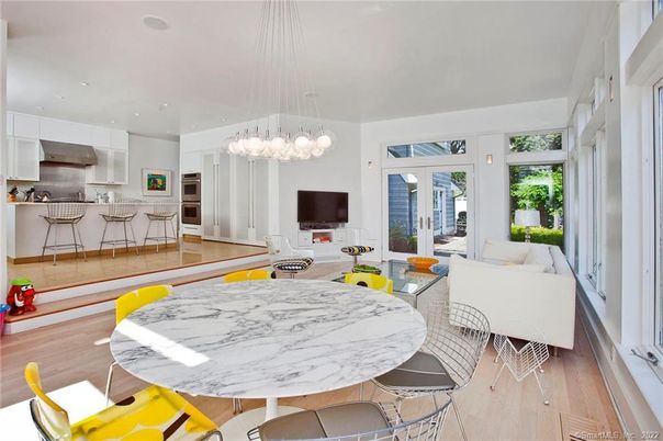 Dining room, Interior, Kitchen, Living room, Pendant Lights, Recessed Lighting, Wood Texture Flooring