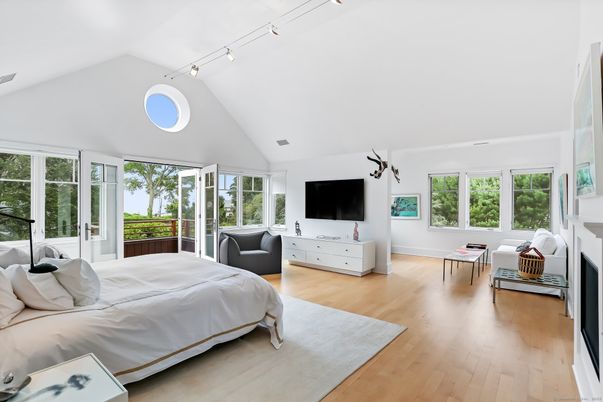 Bedroom, Fireplace, Interior, Wood Texture Flooring