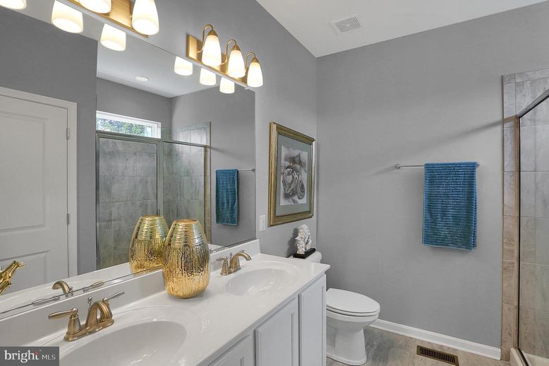 Bathroom, Dual Sink Vanities, Glass Shower, Interior