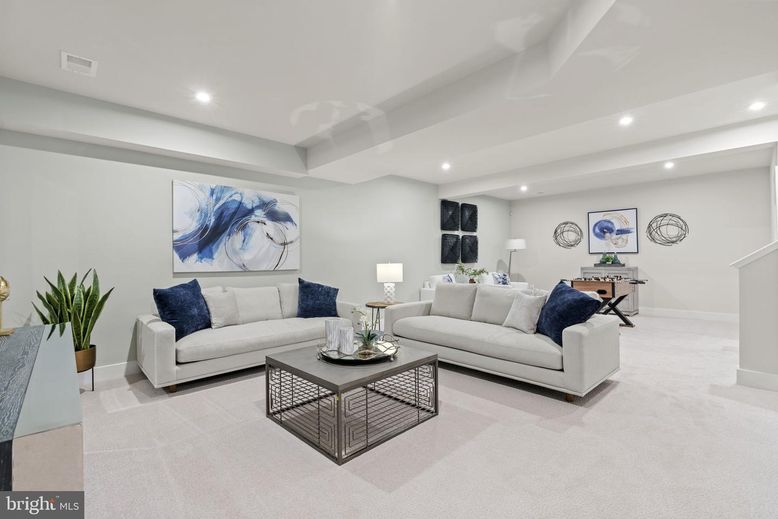 Interior, Living room, Recessed Lighting
