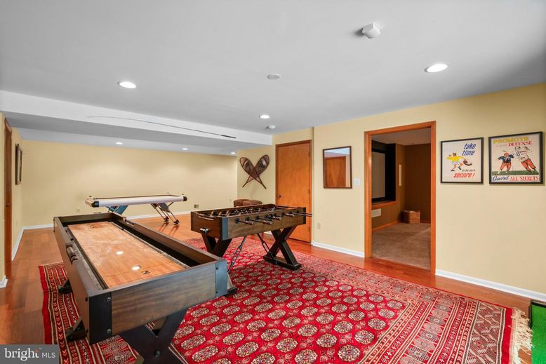 Game Room, Interior, Recessed Lighting, Wood Texture Flooring