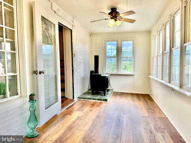 Interior, Stone Walls, Wood Texture Flooring