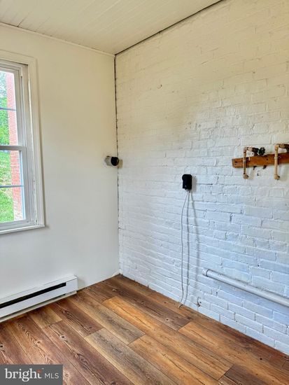 Empty room, Interior, Stone Walls, Wood Texture Flooring